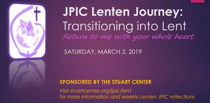JPIC Lenten Journey Begins